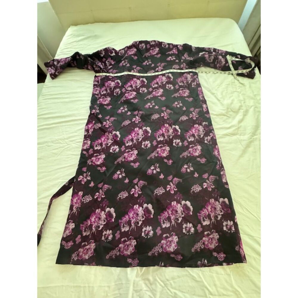 NWOT Brocade Maxi Kimono Robe/Dressing gown. Purple/pink - Picture 6 of 8